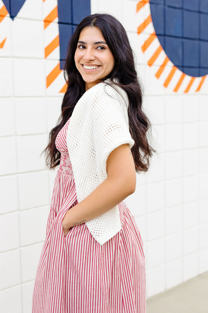 The Sail Away Striped Midi Dress