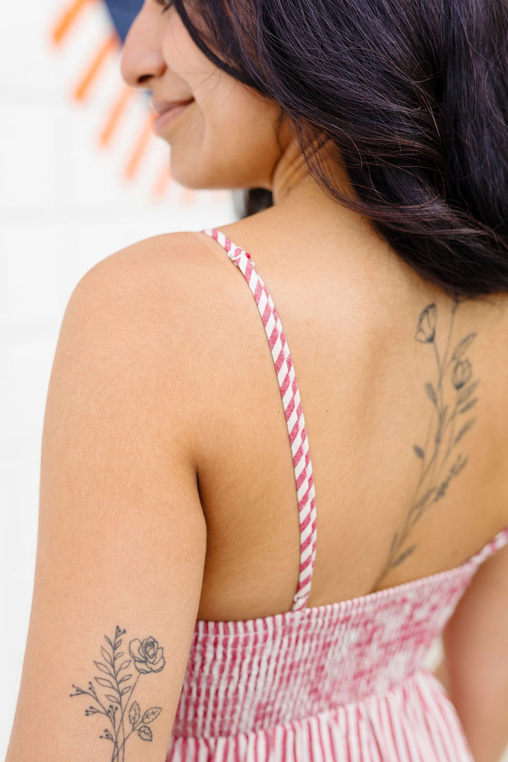 The Sail Away Striped Midi Dress