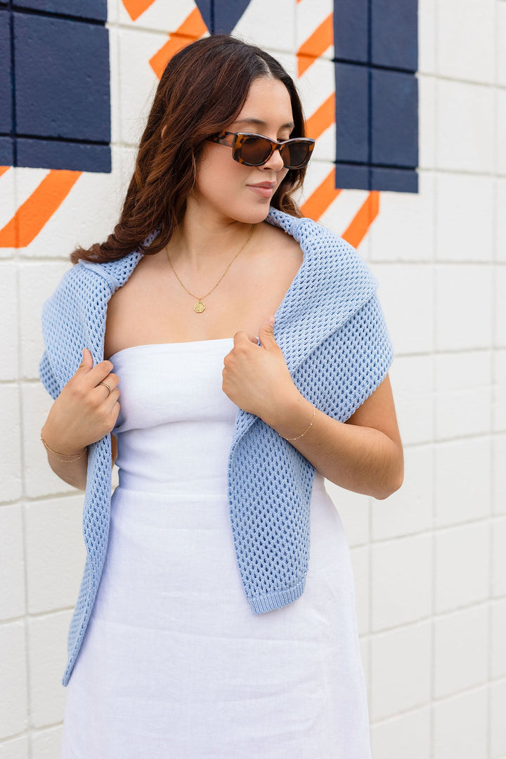 The Book The Trip Linen Strapless Maxi Dress