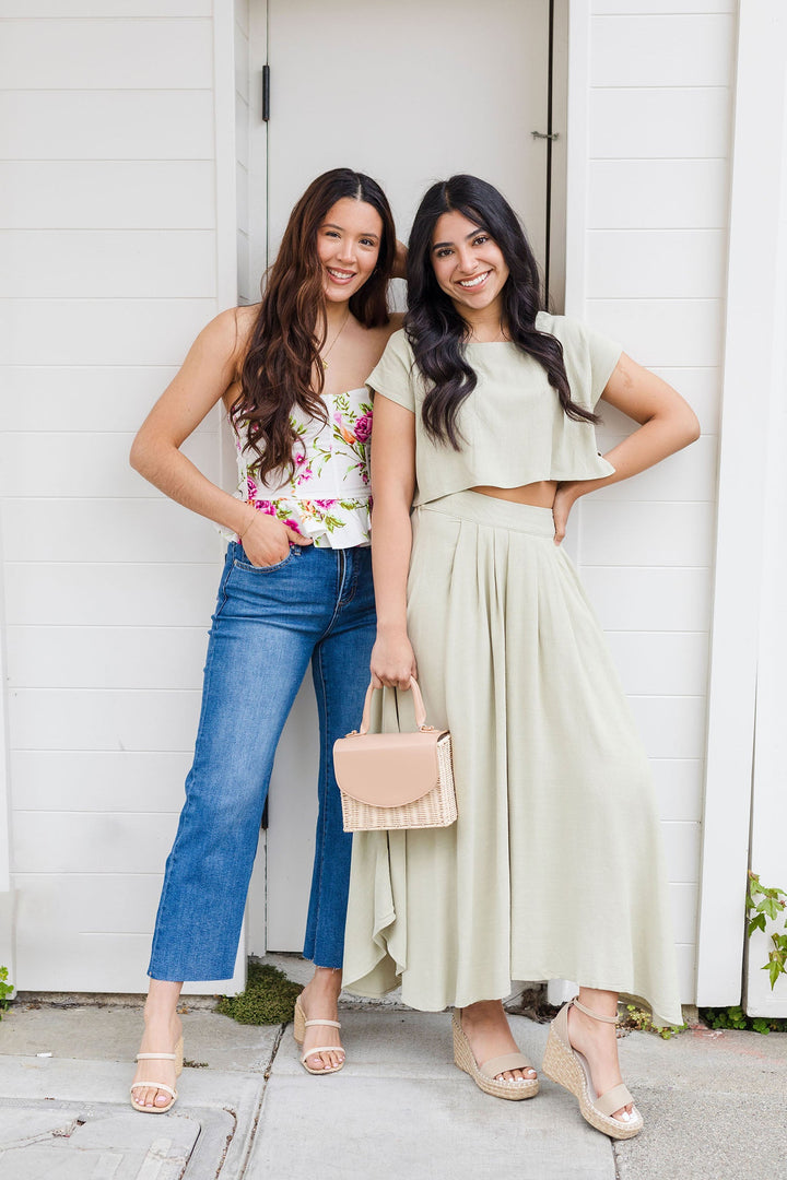 The Alexis Floral Strapless Corset Top
