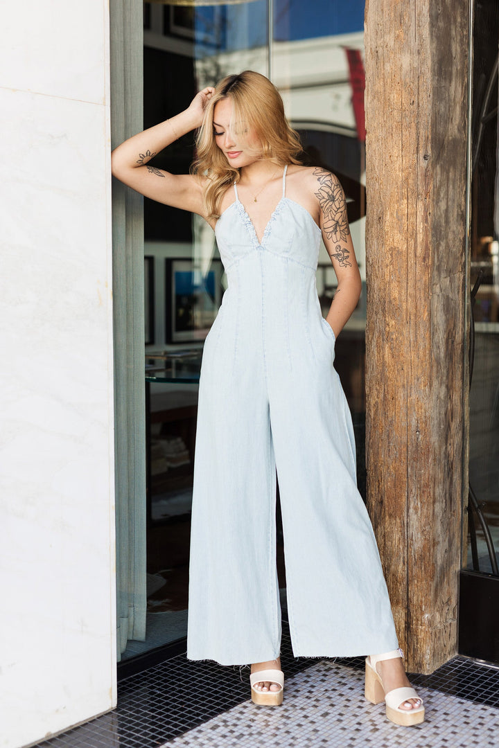 The Out of the Blue Denim Jumpsuit