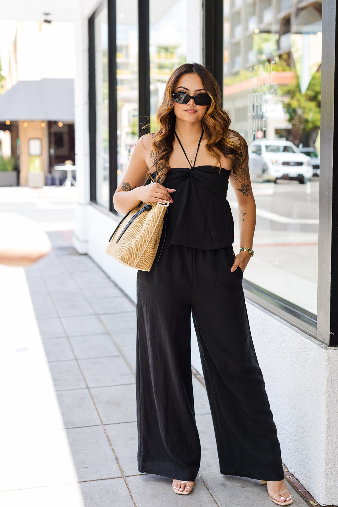 The Back at It Side-Tie Wide Leg Pants