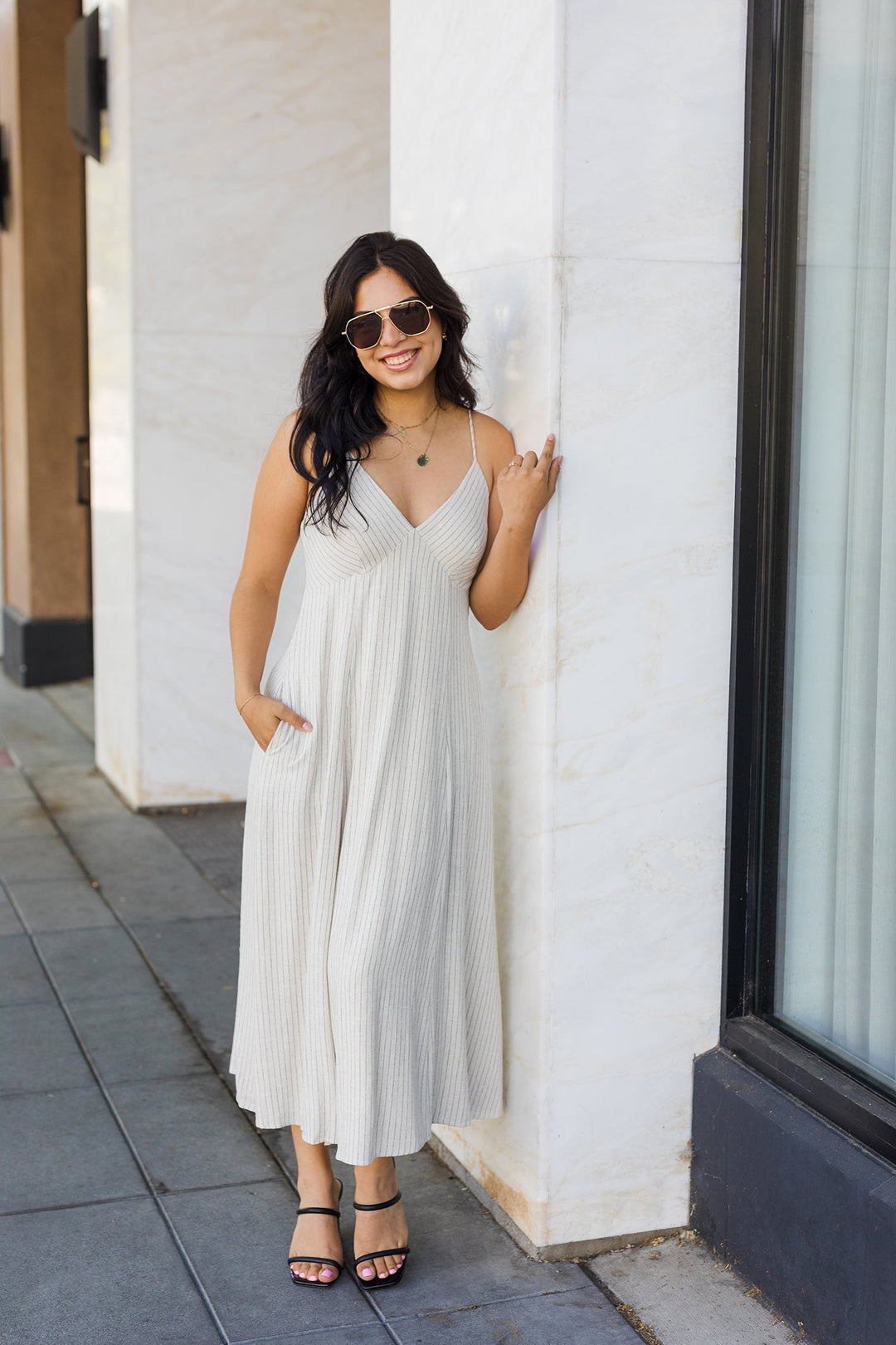 The Coco Cabana Linen Midi Dress