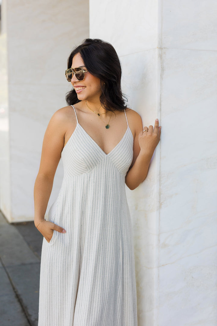The Coco Cabana Linen Midi Dress