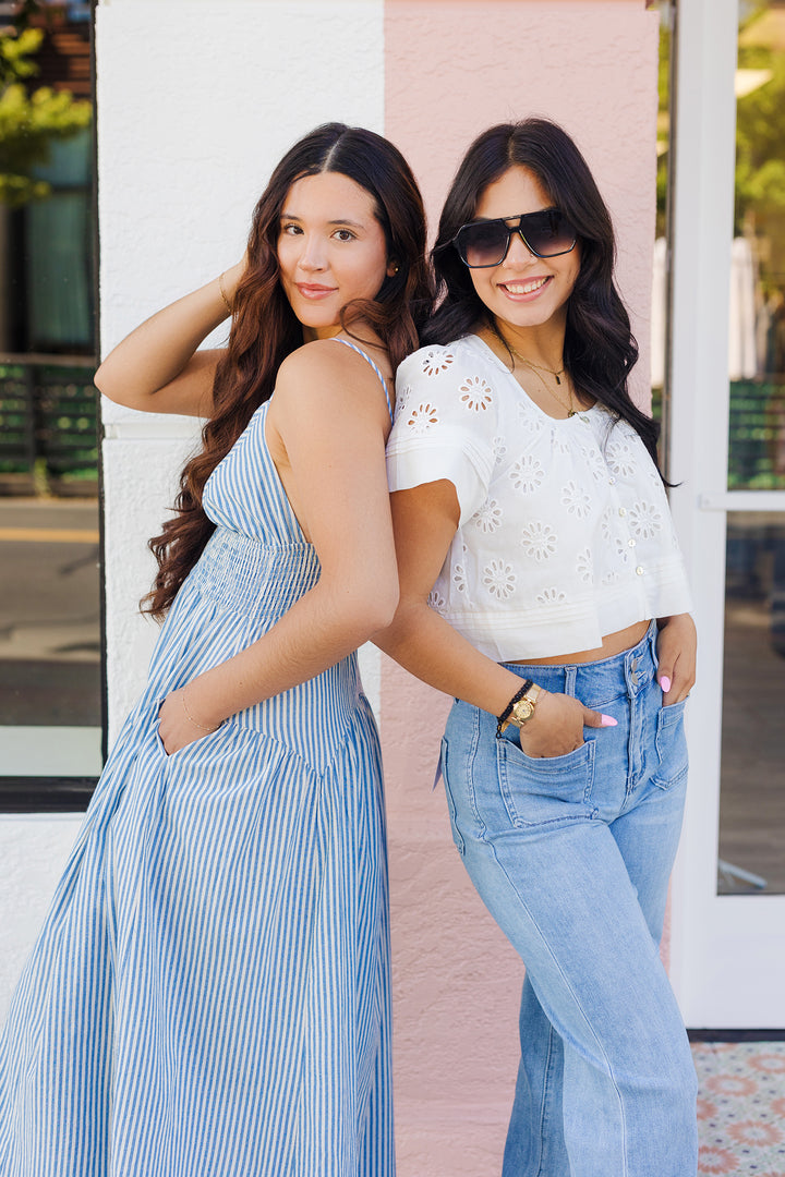 The Sail Away Striped Midi Dress