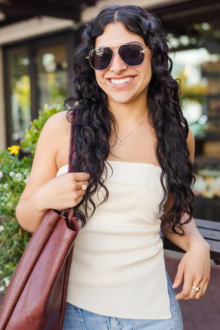 The Off-Center Stage Strapless Top