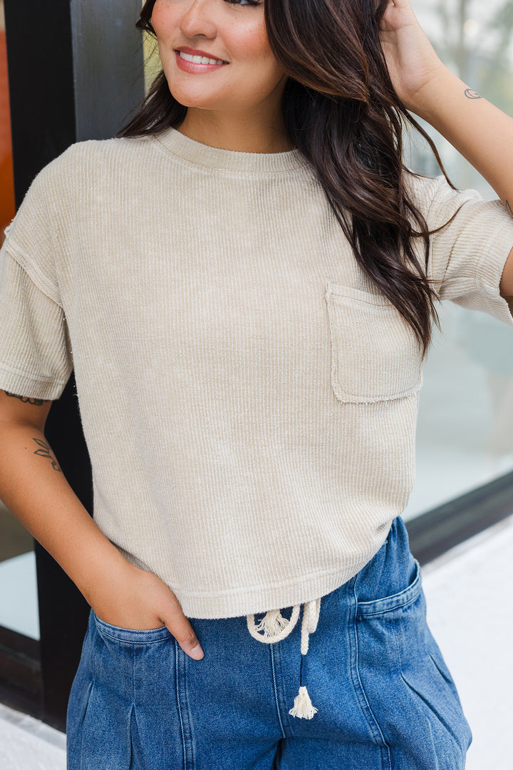 The Cut Loose Washed Short Sleeve Top