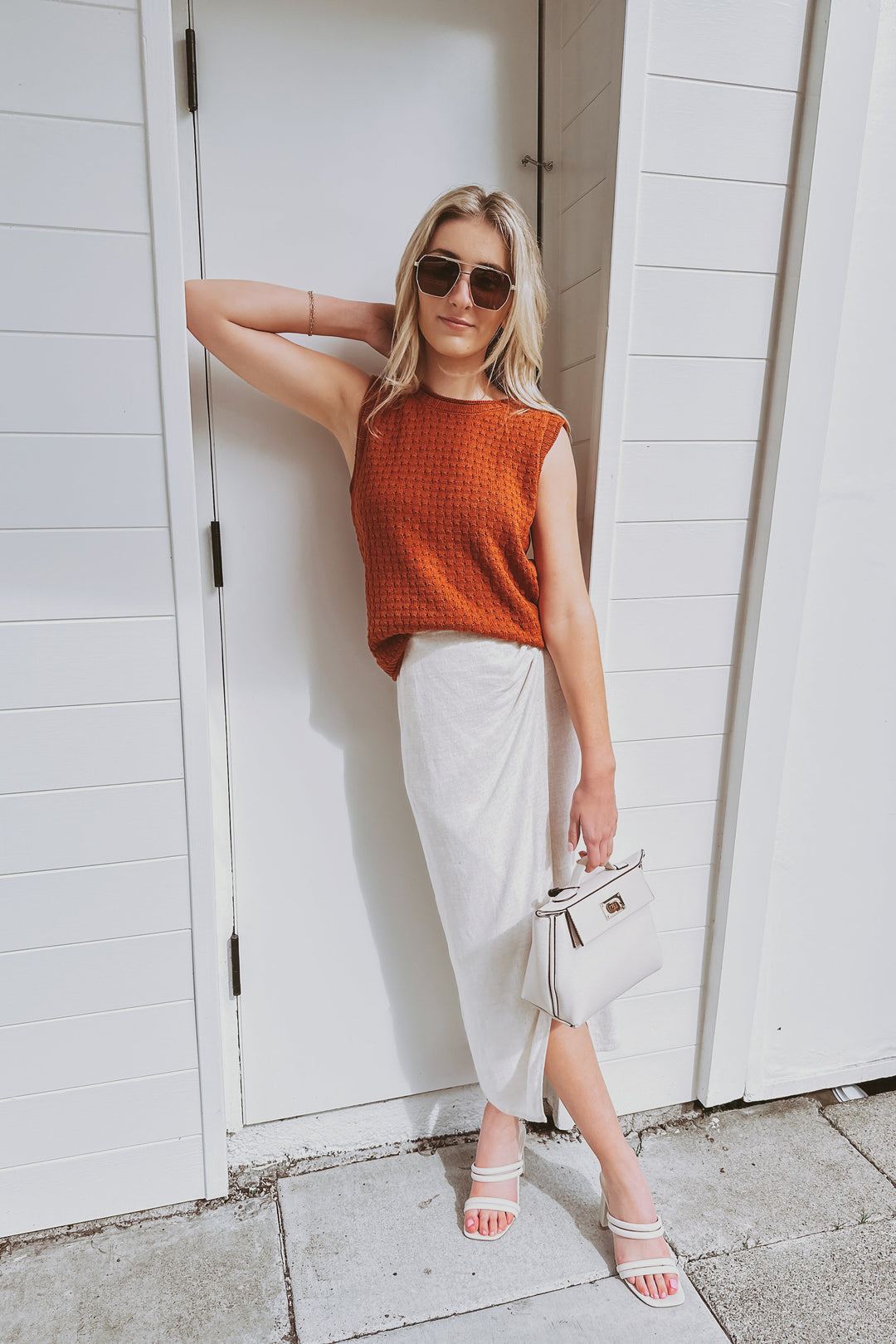 The Wrap It Up Natural Midi Skirt