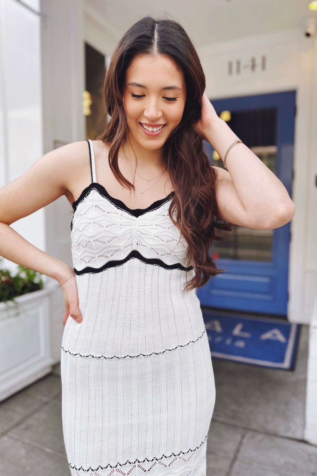 The Where You Are White Crochet Maxi Dress