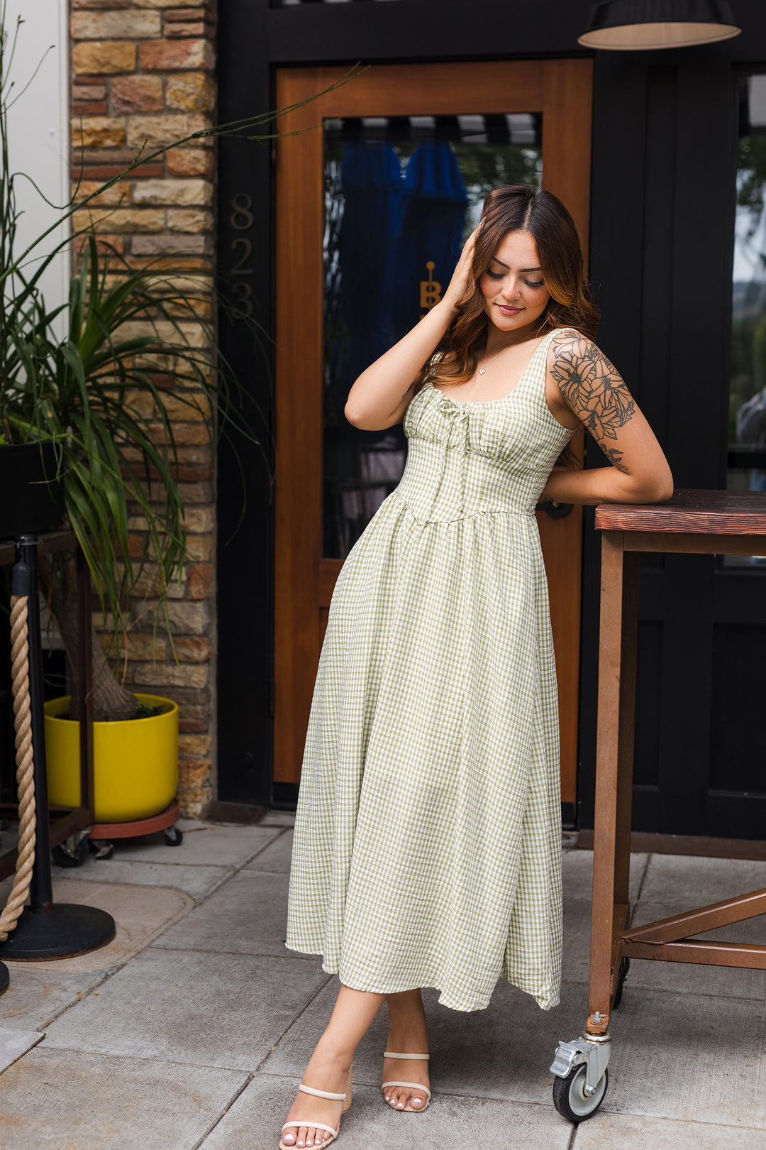 The Pretty As A Picnic Plaid Midi Dress