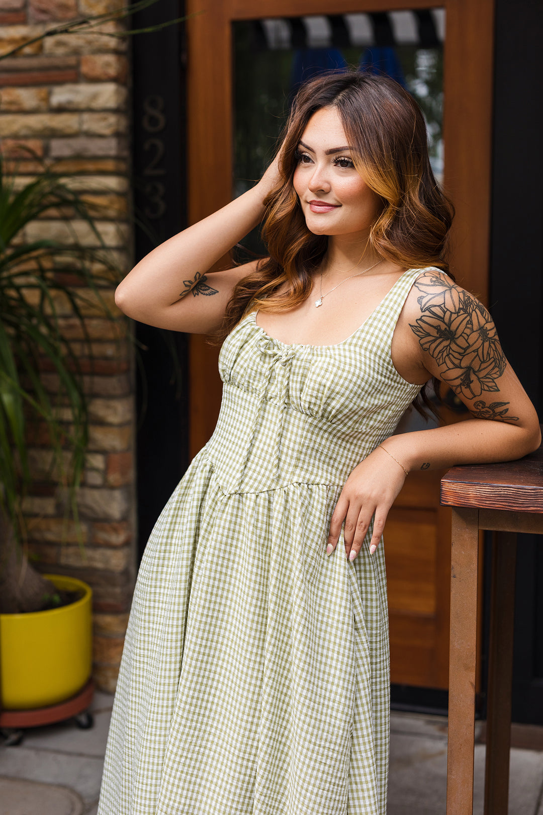 The Pretty As A Picnic Plaid Midi Dress
