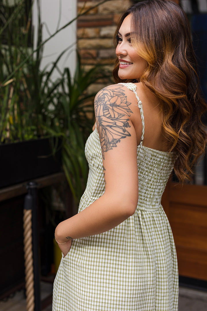 The Pretty As A Picnic Plaid Midi Dress