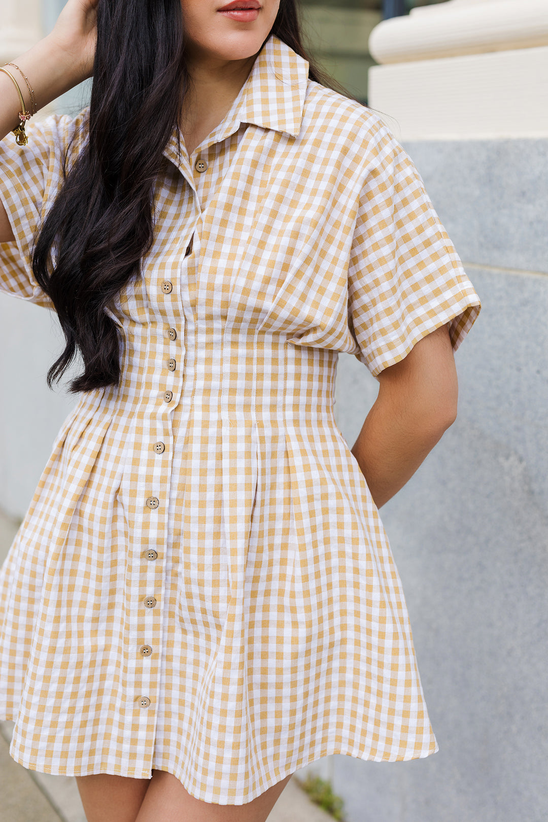 The Lemons To Lemonade Gingham Mini Dress