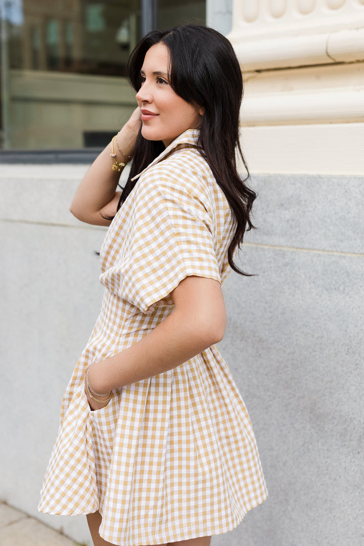 The Lemons To Lemonade Gingham Mini Dress