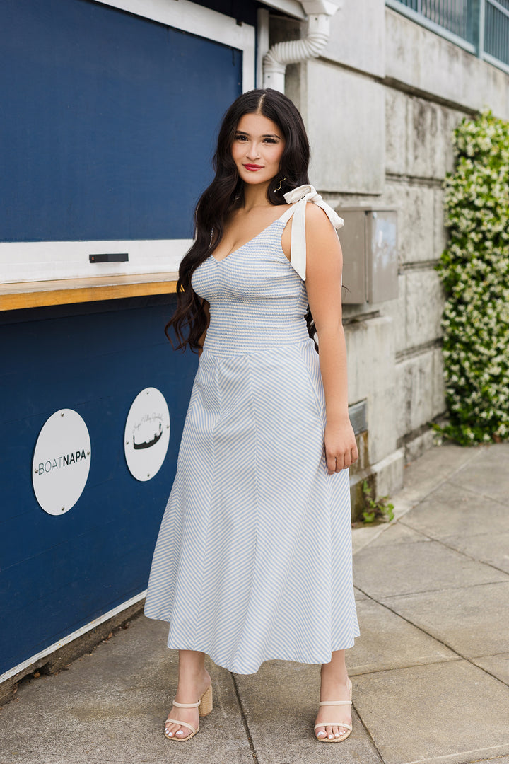 The Sandbar Stroll Linen Midi Dress
