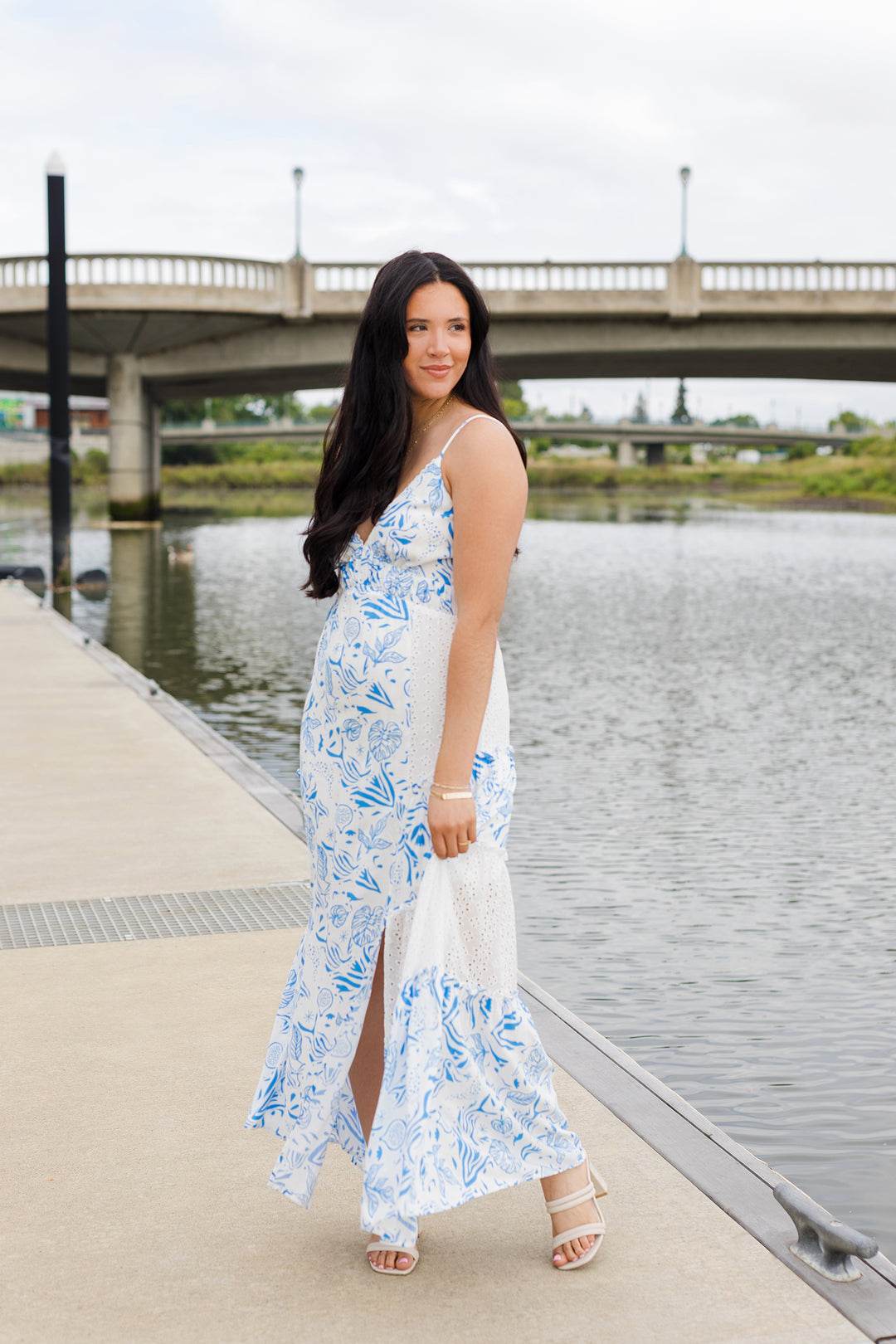 The Skies Of Blue Floral Maxi Dress The Skies Of Blue Floral Maxi Dress