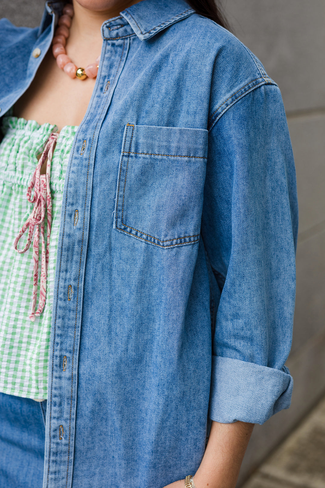 The Summer Nights Denim Oversized Shacket