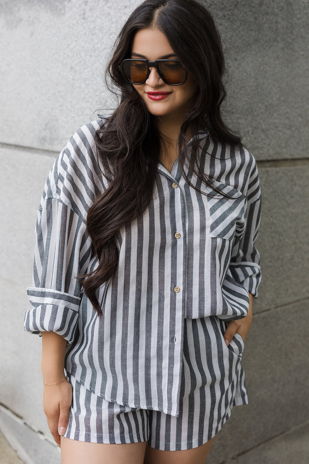 The Sweet Summertime Striped Button Front Top