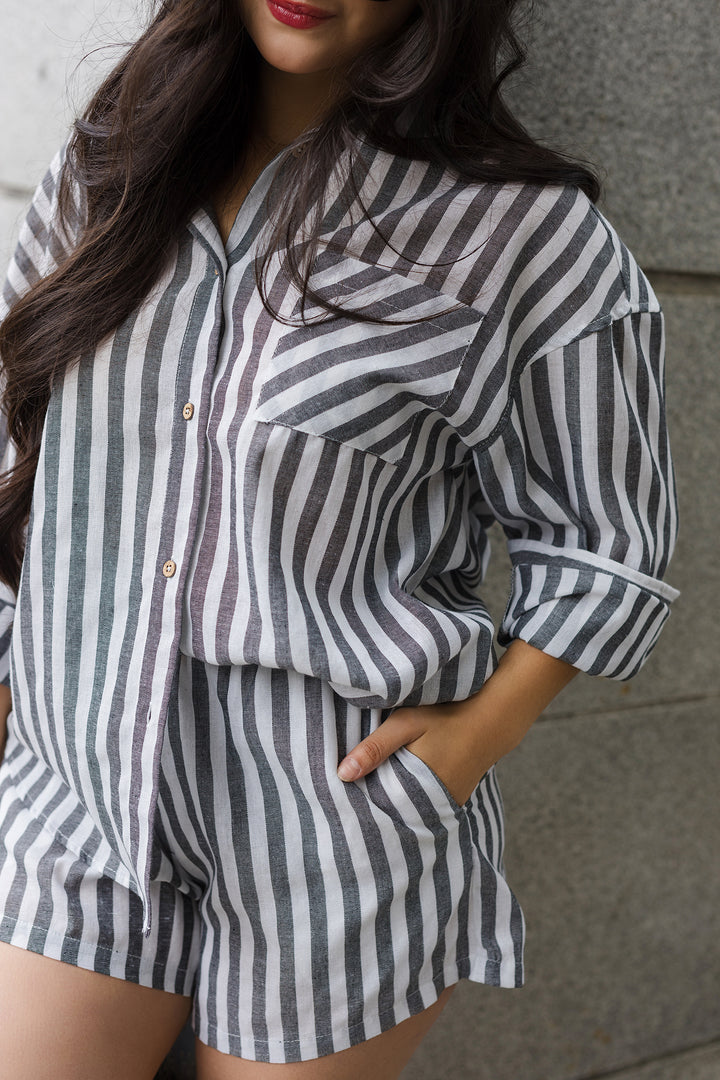 The Sweet Summertime Striped Linen Shorts