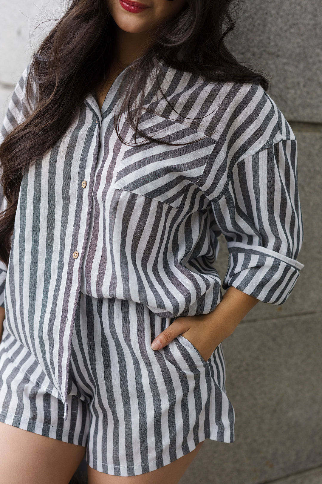 The Sweet Summertime Striped Button Front Top