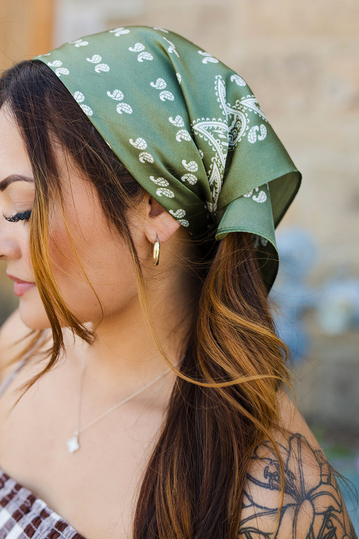 The Ride 'Em Cowgirl Faux Silk Bandana