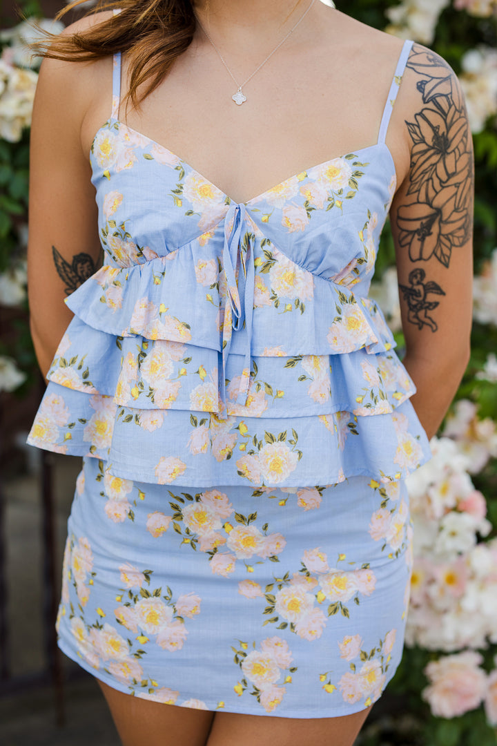 The April Showers Ruffle Top & Skort Set