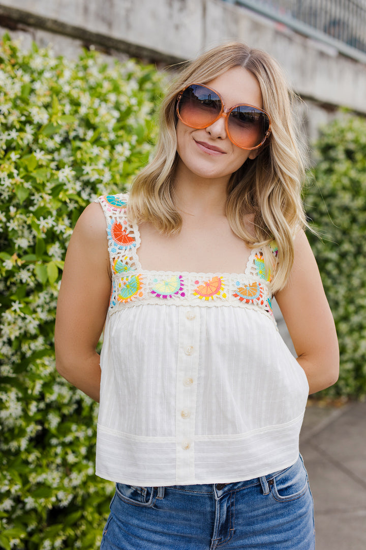 The Sahara Crochet Tank Top