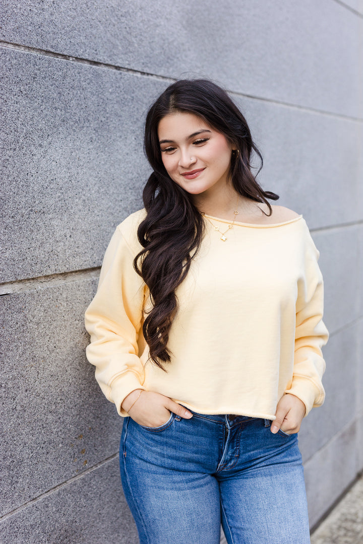 The B-A-N-A-N-A-S Off The Shoulder Sweatshirt