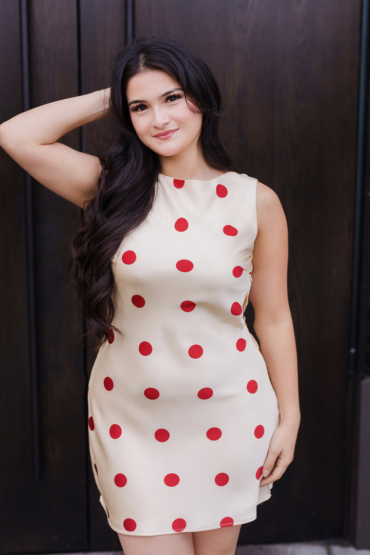The Lucky In Love Polka Dot Mini Dress