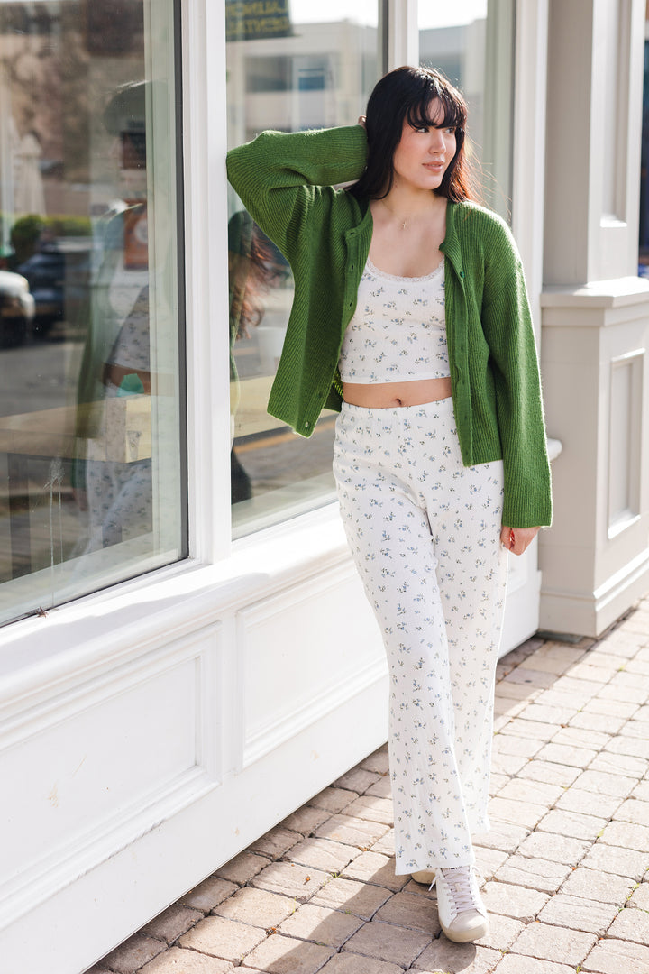 The Pointelle Floral Pants