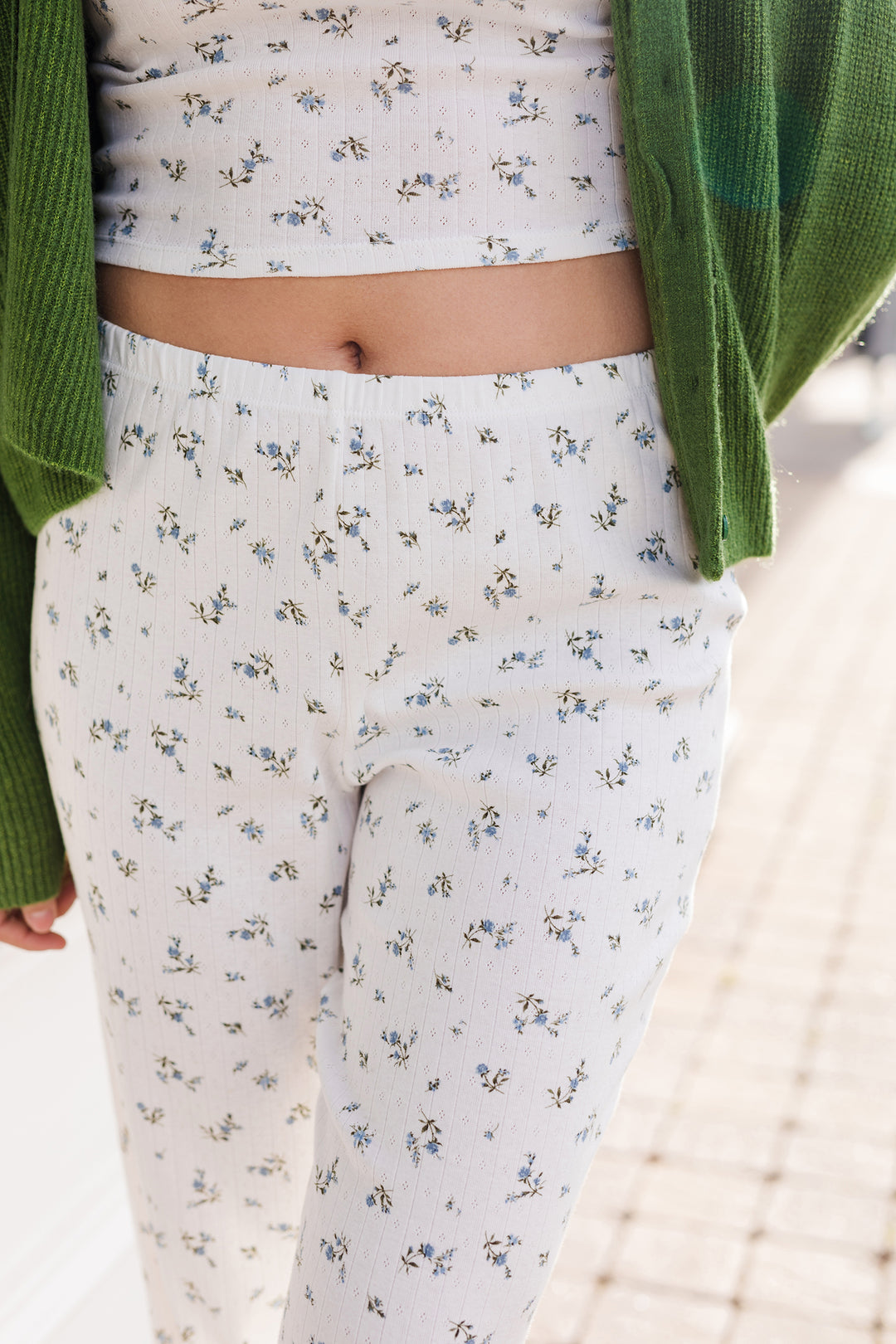The Pointelle Floral Pants