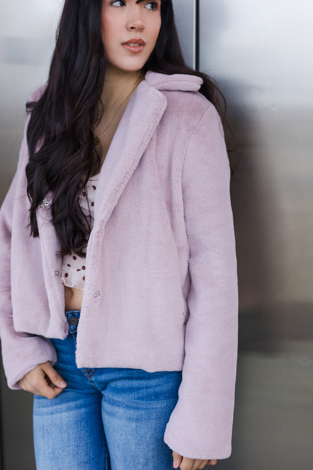 The Pretty In Pink Faux Fur Coat