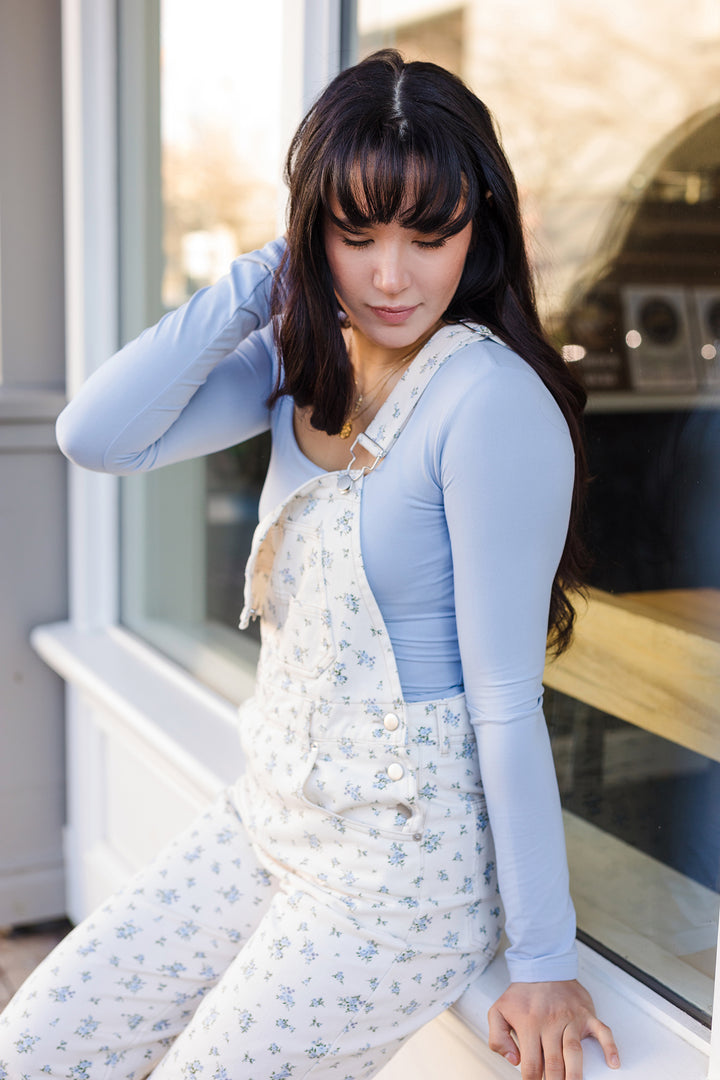 The Pick Me Floral Denim Overalls