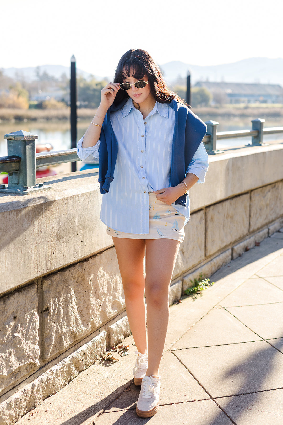The Sail Away With Me Printed Mini Skort