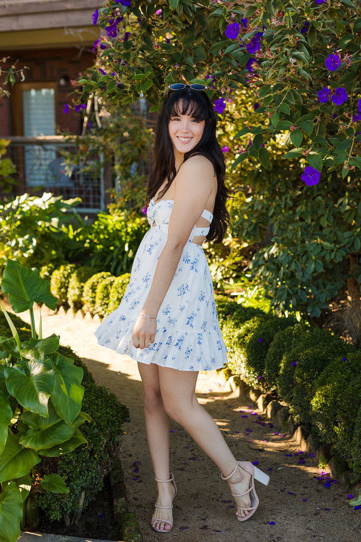 The Summer Breeze Floral Strapless Mini Dress