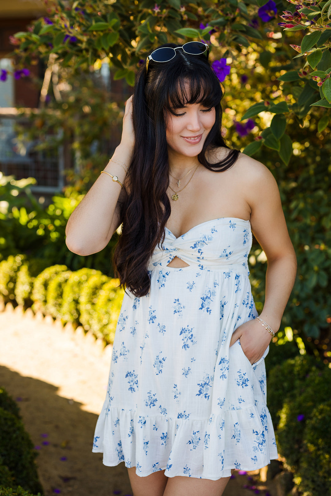 The Summer Breeze Floral Strapless Mini Dress