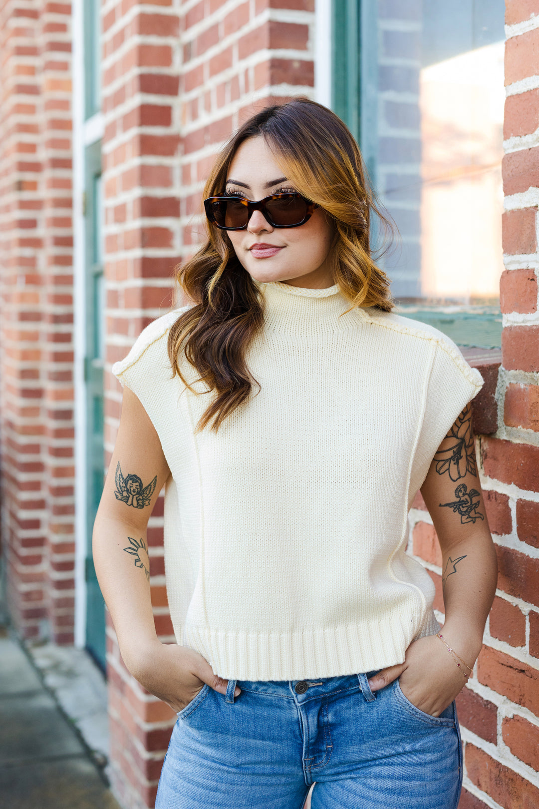 The Sharp Lines Sleeveless Sweater