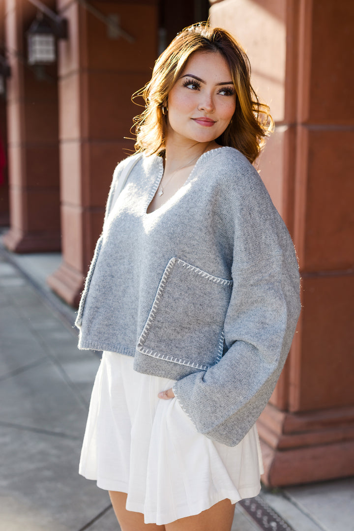 The Pocket Change Whipstitch Detail Sweater
