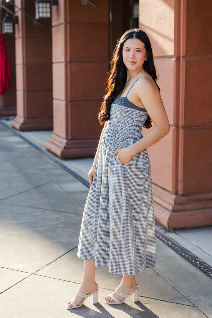 The Sweet Home Alabama Gingham Midi Dress