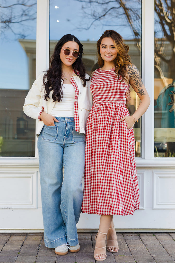 The Apple Hill Gingham Midi Dress