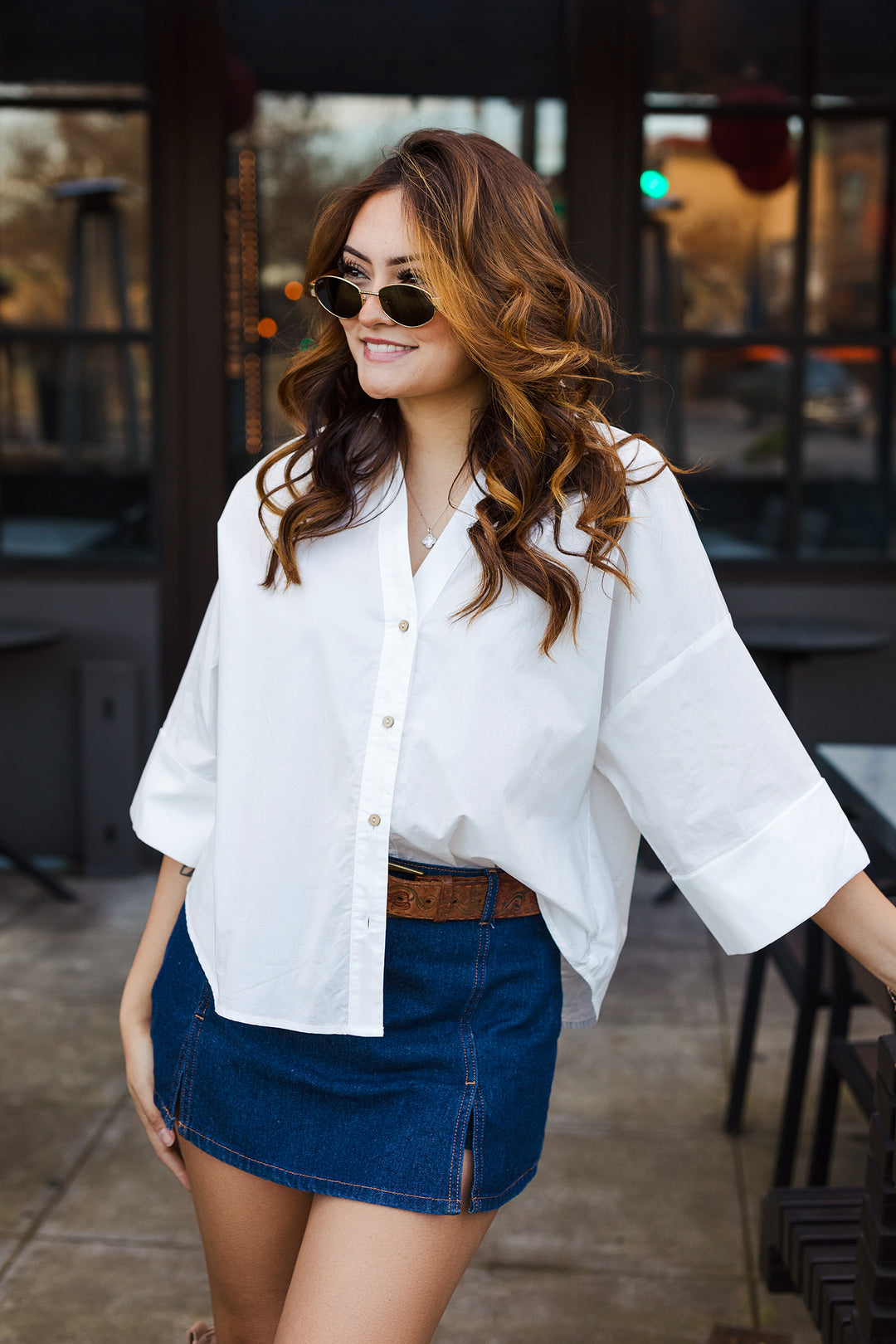 The Best of Both Worlds Denim Mini Skorts