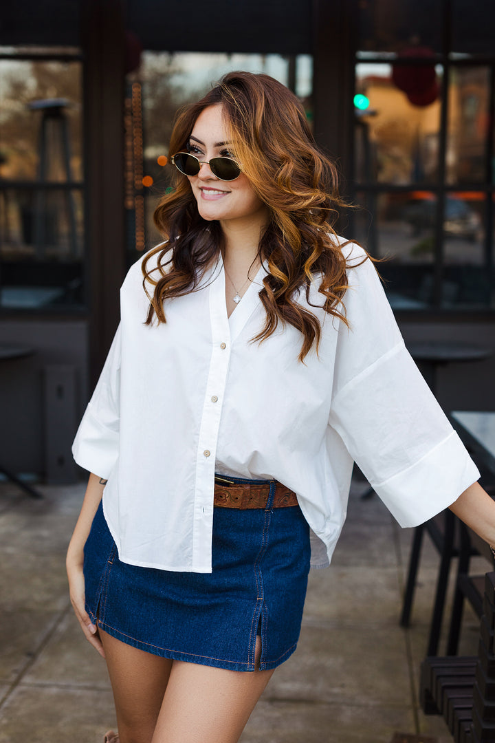 The Best of Both Worlds Denim Mini Skorts