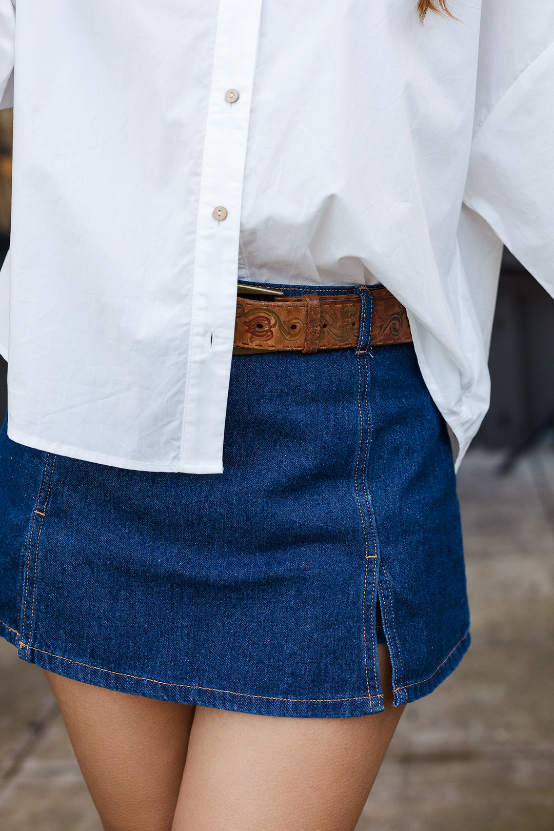 The Best of Both Worlds Denim Mini Skorts