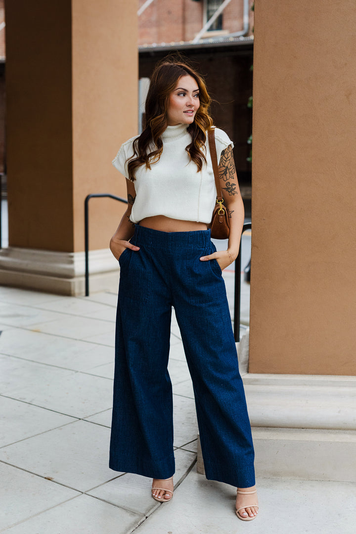 The Dark Side of Denim Wide Leg Pants