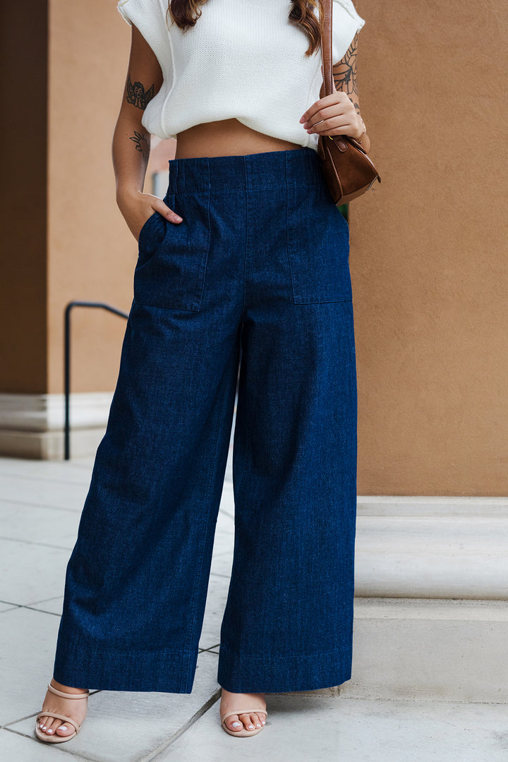 The Dark Side of Denim Wide Leg Pants
