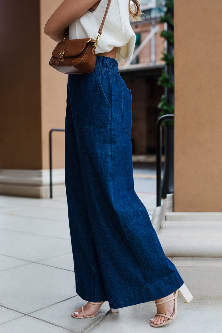 The Dark Side of Denim Wide Leg Pants