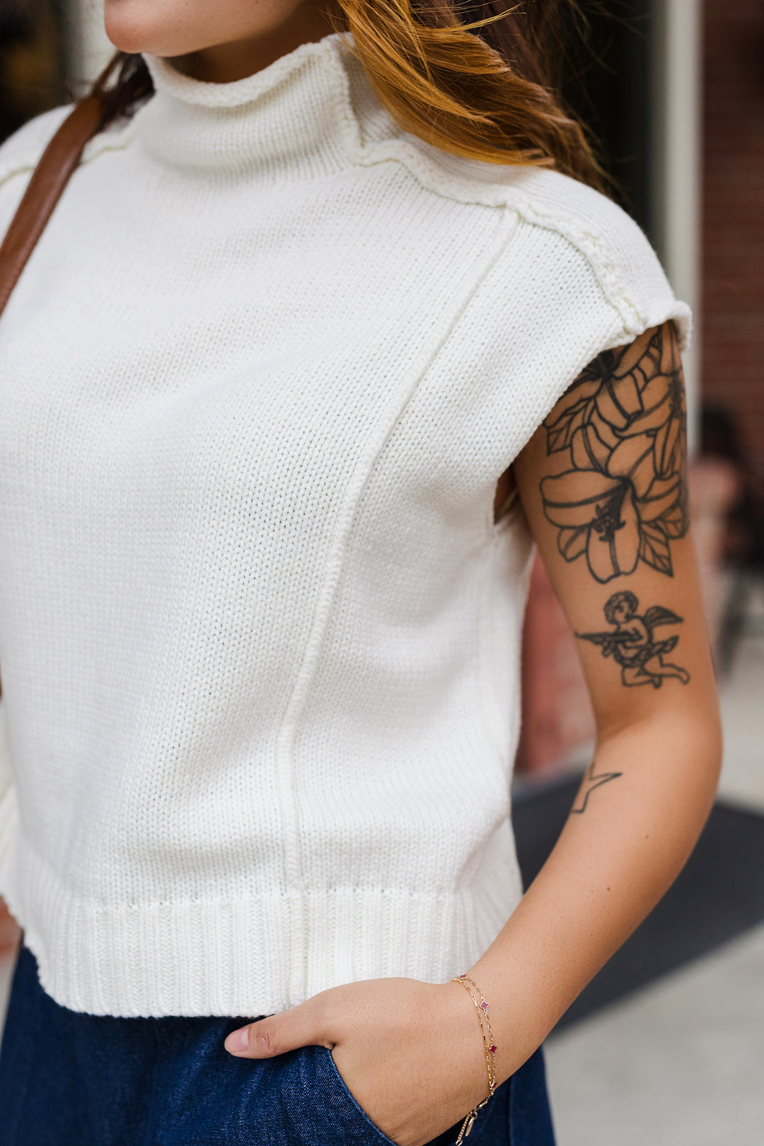 The Sharp Lines Sleeveless Sweater