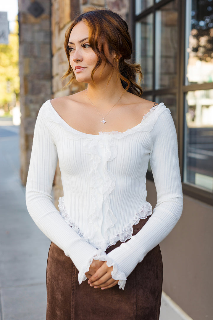 The Windward Lace Long Sleeve Sweater
