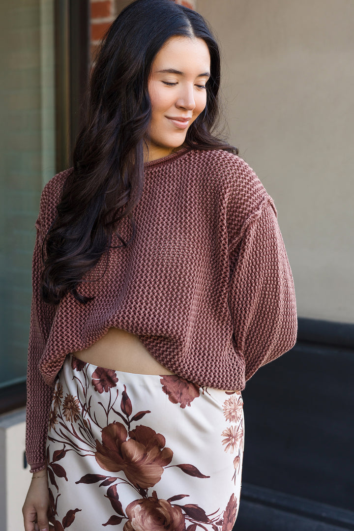 The California Fall Coco Open Knit Sweater