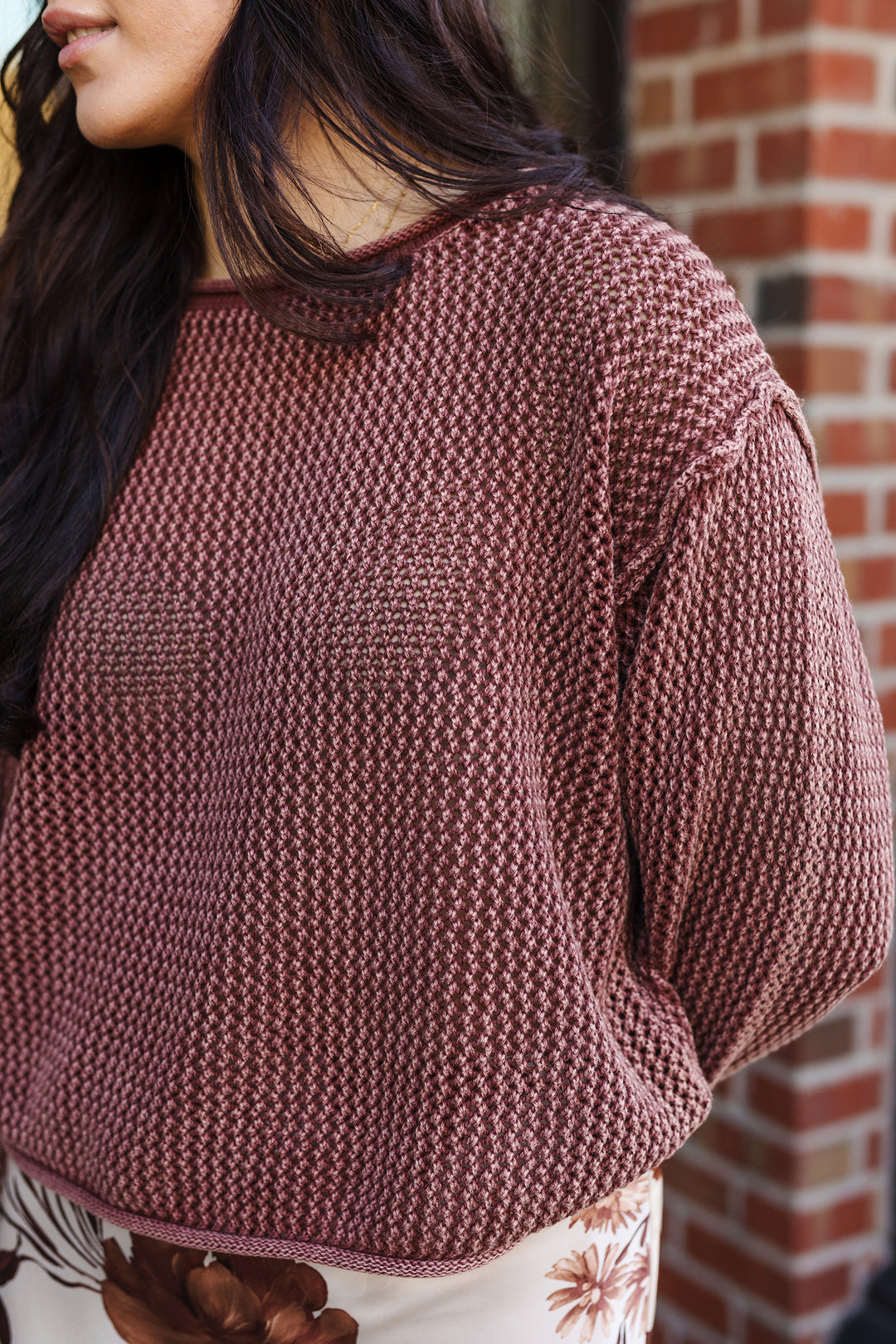 The California Fall Coco Open Knit Sweater